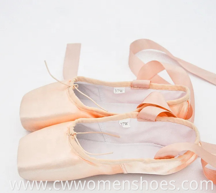 Premium Adult Pink Satin Pointe Ballet Shoes for Dancers